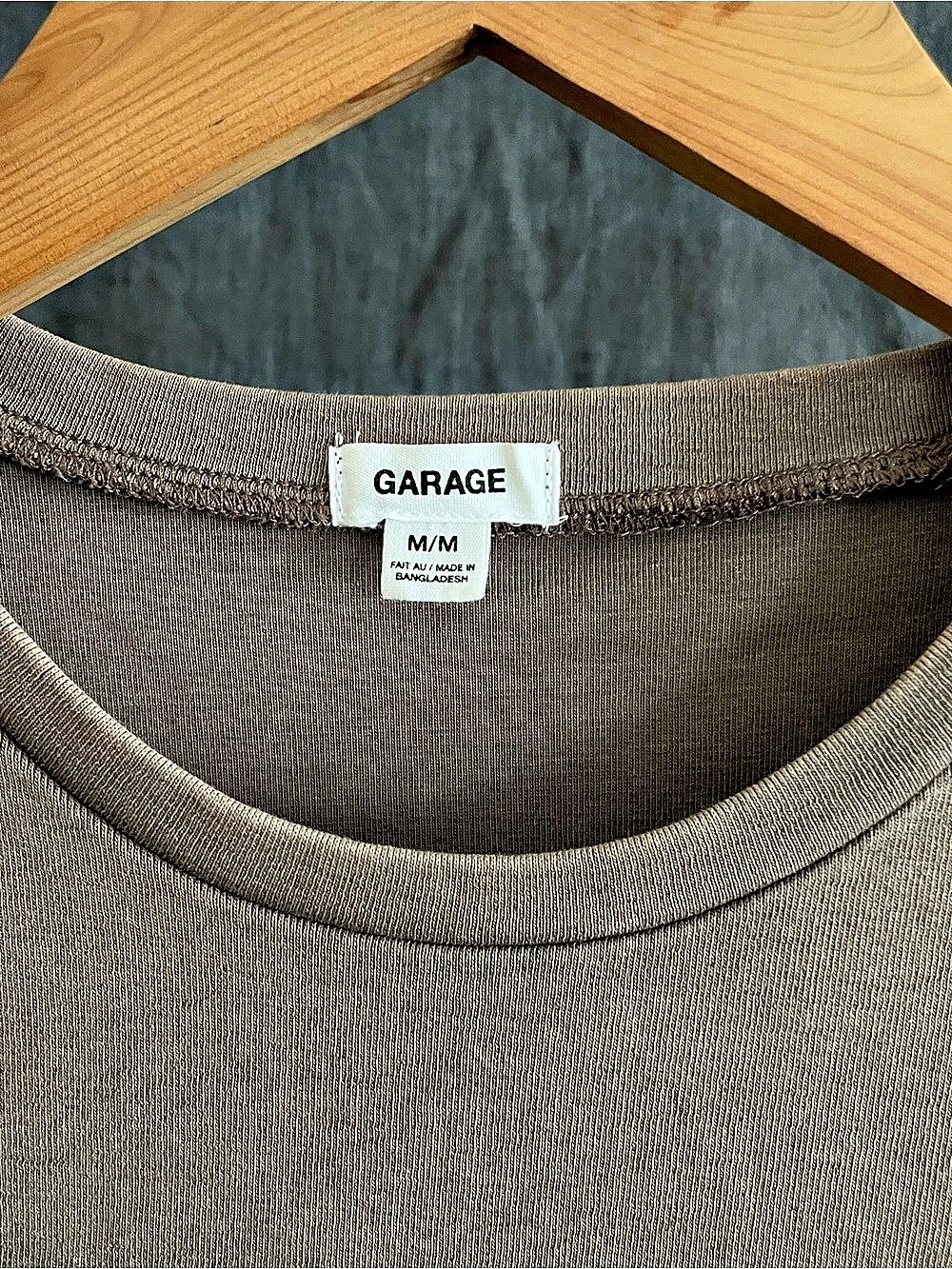 Garage NYC New York Graphic Baby Tee Brown Cropped T-Shirt M - Picture 6 of 9